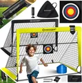 Produktbild: KESSER® Fussballtor 2er Set | Tolles Fußball Geschenk für Kinder, Indoor und Outdoor Garten : Antirutsch - Inkl. Fußball Trainingszubehör: Hütchen, Zielscheibe, Sporttasche, Ballpumpe