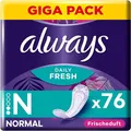 Produktbild: always Slipeinlage Daily Fresh Normal  mit Frischeduft Gigapack 76