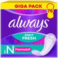 Produktbild: always Slipeinlagen Daily Fresh Normal, normal, mit Frischeduft, 76 Stück