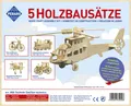 Produktbild: Pebaro 850 Holzbausatz Technik-Set, 5 Stück 3D Puzzles: Fahrrad, Lokomotive ...