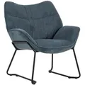 Produktbild: Mr. Deko Sessel, Blau, Metall, Uni, 1-Sitzer, 73x76x67 cm, Esszimmer, Stühle, Esszimmerstühle, Armlehnenstühle