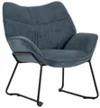 Produktbild: MR.DEKO Loungesessel Aliano – eleganter Relaxsessel, Wohnzimmer, 73x81x87 cm, blau (Bequemer Einzelsessel – zerlegt geliefert, 1-St), Mit gemütlicher Rückenlehne, Polsterstuhl mit Armlehnen