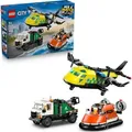 Produktbild: LEGO City Kombinationsset mit Flugzeug, Wartungsfahrzeug und Luftkissenboot - Spielzeug Fahrzeug - Mix & Match Modellbau mit 3 Minifiguren - Geburt... - Bronze