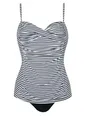 Produktbild: Sunflair Tankini Tankini-Set - Tankini mit verstellbaren Trägern und klassischem Schwarz-Weiß-Design - mit Schalen und verstellbaren Trägern - klassischer breiter Slip