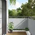 Produktbild: Balkon-Sichtschutz Grau 400x75 cm PVC
