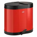 Produktbild: Wesco Doppel-Abfallsammler Öko-Sammler Tretmülleimer Mülleimer 170 Rot 2 x 15 L