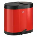 Produktbild: Wesco Doppel-Abfallsammler Öko-Sammler Tretmülleimer Mülleimer 170 Rot 2 x 15 L