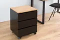 Produktbild: riess-ambiente Rollcontainer BIG DEAL 46cm schwarz / natur, mit 3 Schubladen