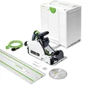 Produktbild: Festool Vorritzer-Tauchsäge TSV 60 KEBQ-Plus-FS (mit Kreissägeblatt, Sichtfenster, Innensechskantschlüssel, Vorritz-Sägeblatt, Innensechskantschlüssel, Führungsschiene), im Systainer
