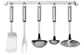 Produktbild: WMF Profi Plus Küchenhelfer Set 6-teilig, Hängeleiste mit 5 Helfer, Schöpflöffe