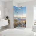 Produktbild: Schulte Duschrückwand Set über Eck, Sonnenuntergang Düne, 2 x 90x210 cm, Wandverkleidung aus 3 mm Aluminium-Verbundplatte als fugenloser Fliesenersatz