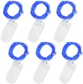 Produktbild: Jsdoin 6x20 LED Lichterkette Batterie 2m Micro außen Party Weihnachten Blau