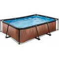 Produktbild: Exit Wood Pool 220x150x65cm mit Filterpumpe - braun