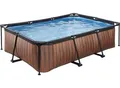 Produktbild: Framepool EXIT, braun, B:150cm H:65cm L:220cm, Schwimmbecken, BxLxH: 150x220x65 cm, mit Kartuschenfilter