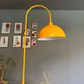 Produktbild: bamyum Gorkiede Metall, Moderne, Stehlampe Wohnzimmer, Schlafzimmer, Kinderzimmer mit E27 Fassung, 30 cm Breit, verstellbarer Lampenschirm, Stehleuchte, Gelb