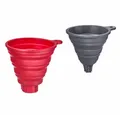 Produktbild: WESTMARK Trichter Set, 2tlg., Ø 10 und 11 cm, Faltbar, Silikon, Grau/Rot