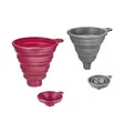 Produktbild: Westmark Trichter-Set, 2tlg., Ø 10 und 11 cm, Faltbar, Silikon, Grau/Rot, 212122