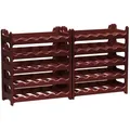 Produktbild: ARTECSIS Weinregal stapelbar Kunststoff für 60 Flaschen, stabiles Flaschenregal für Gastronomie und Lagerraum, erweiterbare Weinlagerung, Braun