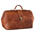 Produktbild: STILORD 'Percy' Arzttasche Leder Vintage Arztkoffer Doktortasche Business Handtasche Hausbesuch Echtleder, Farbe:kara - cognac