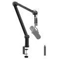 Produktbild: IXTECH Mikrofonarm Verstellbarer 360° drehbarer Mikrofonständer Tisch Stabiles Recording-Equipment aus Edelstahl Microfon Boom Arm Klappbarer Mikrofonhalter für Radiostudios Podcast Gaming Ext. Tube