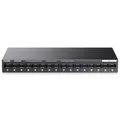 Produktbild: Tenda TEG1116M Switch 16 Port Gigabit Netzwerk Switch Wandmontage LAN Switch (Unmanaged, VLAN, Lüfterlos, Plug and Play, Metallgehäuse, Schwarz)