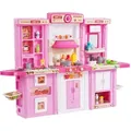 Produktbild: VEVOR Kinderküchen-Spielset, 3-in-1-Kleinkinderküche mit simuliertem Sprühnebel, Geräuschen & Lichtern, Spielküchenset mit 74-teiligem Kochzubehörset für Kinder im Alter von 3–8 Jahren, pink