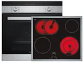 Produktbild: Siemens EQ112EA01Z Set Backofen Edelstahl HB113FBS1 + Glaskeramik Kochfeld autark ET645HN17E