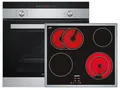 Produktbild: Siemens EQ112EA01Z Set Backofen Edelstahl HB113FBS1 + Glaskeramik Kochfeld autark ET645HN17E