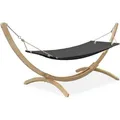 Produktbild: Konsimo® Hängematte, Dunkelgrau, Holz, Textil, 395x143x145 cm, Hergestellt in Europa, Gartenmöbel, Hängematten