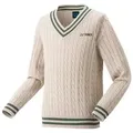 Produktbild: Yonex Langarmshirt Sweater Pullover mit V-Ausschnitt beige Jungen beige J140