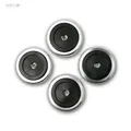 Produktbild: Füße für HiFi Geräte, Aluminium Gerätefüße Schwarz/Silber, 4 Stück Geraetefuesse