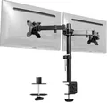 Produktbild: VIVO Dual-Monitor-Schreibtischhalterung, Hochleistungs-Vollverstellbarer Ständer, Passend für 2 LCD-LED-Bildschirme bis zu 30 Zoll, Schwarz, STAND-V002