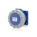 Produktbild: CEE Steckdose Einbau Stromdose Blau Gerade 32A 230V 6h IP67 3-polig (2P+E)