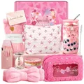 Produktbild: Geschenke für Mädchen, Geburtstagsgeschenk für 9 10 11 12 13 14 15 16 17 18 Jährige Mädchen Teenager mit Kosmetiktasche, Glas, Socken, Haarband, Pinselset Geschenkidee für Freundin Schwester
