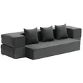 Produktbild: VEVOR 3 in 1 Klappsofa faltbares Schlafsofa mit 3 Kissen & waschbarem Bezug, umwandelbarer Schlafsessel aus 25D Memory Foam, Couch für Wohnzimmer
