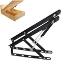 Produktbild: 2 Stück Pneumatische Bett Hebemechanismus für schwere Bettkästen,GasdruckdäMpfer,Gasfedern,Möbelscharnierfeder Spring,Scharniere Klapp Lift Up Feder Scharniere,Zubehör Hardware Möbel Tisch,Hebezubehör
