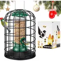 Produktbild: Vogelfutterspender Eichhörnchensicher Wildvogelfutterhaus Metall 20cm