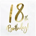Produktbild: 18. Geburtstag 20 Servietten gold