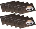 Produktbild: 10er SET KESPER Platzset COFFEE aus Polypropylen / Untersetzer