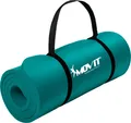 Produktbild: MOVIT Gymnastikmatte Pilates, Gymnastik, Yoga, Matte - hautfreundlich und , Yogamatte für Zuhause oder Unterwegs - 183x60x1,0cm, Petrol