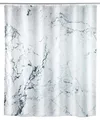 Produktbild: WENKO Duschvorhang Onyx, Textil-Vorhang fürs Badezimmer, mit Ringen zur Befestigung an der Duschstange, waschbar, wasserabweisend, 180 x 200 cm