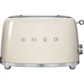Produktbild: Smeg Toaster 50 ́s Style, Creme, Chrom, Metall, 31x19.8x19.5 cm, Krümelschublade, Auftaufunktion, Aufwärmfunktion, Schnellstoppfunktion, automatischer Auswurf nach Röstende, automatische Zentrierung der Toastscheibe, Bagel-Funktion, Küchengeräte, Toaster