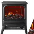 Produktbild: Elektrokamin Heizlüfter LED Flammeneffekt geräuscharm regelbar Schwarz 1950W