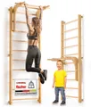 Produktbild: gurkler Sprossenwand für Erwachsene und Kinder, (Kletterwand und Sprossenwand Kinderzimmer), inkl. Klimmzugstange & Dip-Station