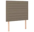 Produktbild: vidaXL Bett Kopfteil Taupe 90x5x118/128 cm Stoff (1-tlg)