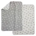 Produktbild: Alvi Baumwolldecke Kuscheldecke Babydecke Schmusedecke 75x100 Sterne grau TOP