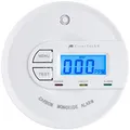 Produktbild: VisorTech CO Sensor: Kohlenmonoxid-Melder mit 10-Jahres-Sensor & Display, 85 dB, EN 50291 (CO-Gasmelder, Mobile Kohlenmonoxidmelder, Carbon Monoxide)