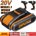 Produktbild: Akku 3,8Ah 20V Li-Ionen für Worx WA3550 WA3551 WA3551.1 WA3553 WA3553.1 WA3553.2