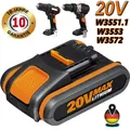 Produktbild: Akku 20V MAX 3,8Ah Für Worx Original Ersatzakku WA3553 WA3556 WA3551 Li-Ion Akku