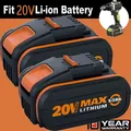 Produktbild: 2X Für Worx 20V MAX 5000mAh Akku WA3556 WA3551.1, WA3572, WA3553 WX176 Batterie
